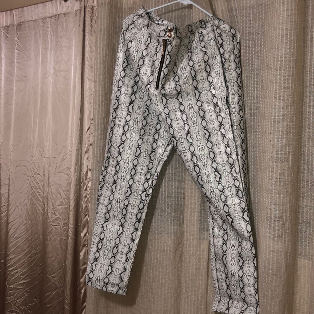 Snake print pants